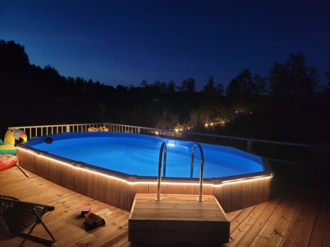 Aastaringne ovaalne bassein 9×5 m – täielik komplekt koduaeda