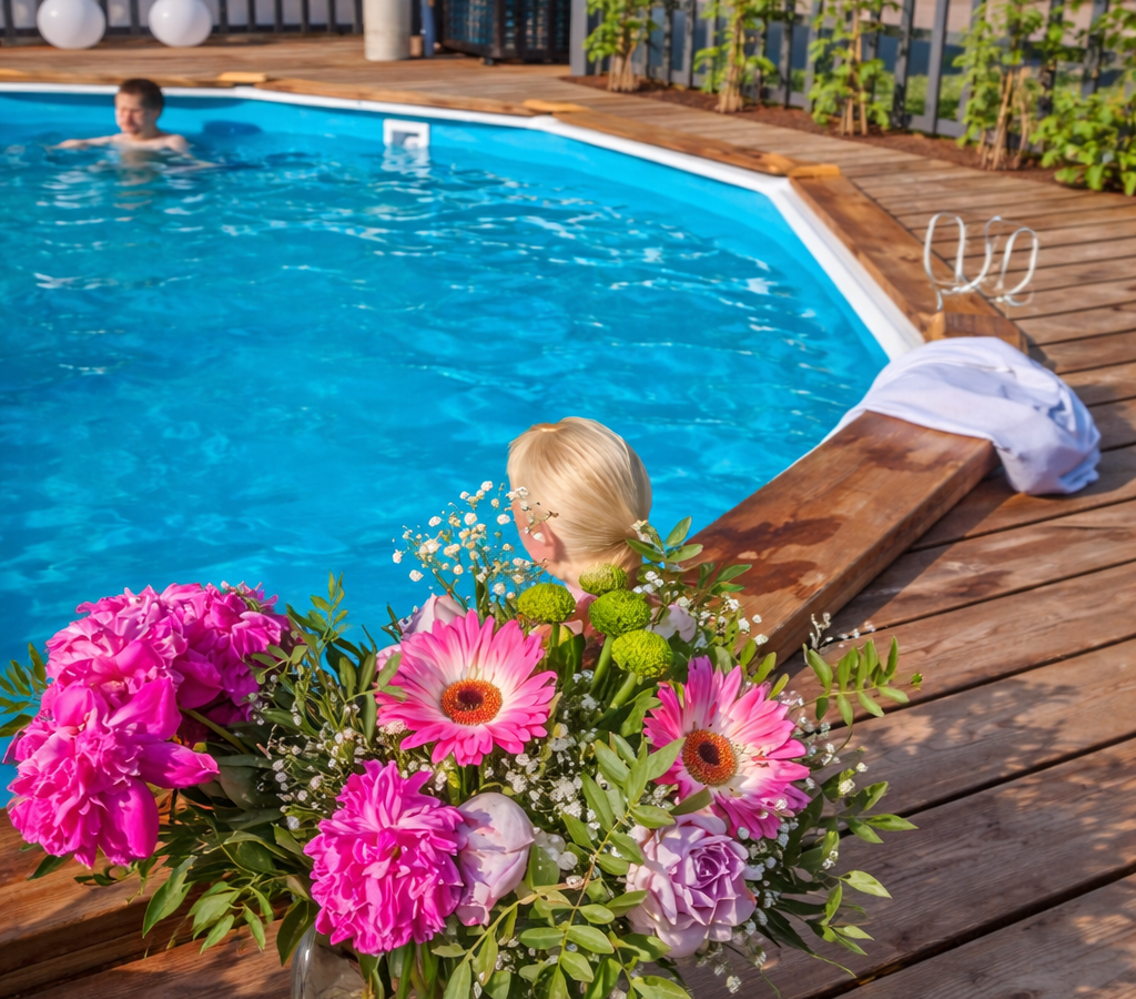 Aastaringne aiabassein terrassil – paigaldusvalmis PVC bassein aeda suviseks ja aastaringseks kasutamiseks