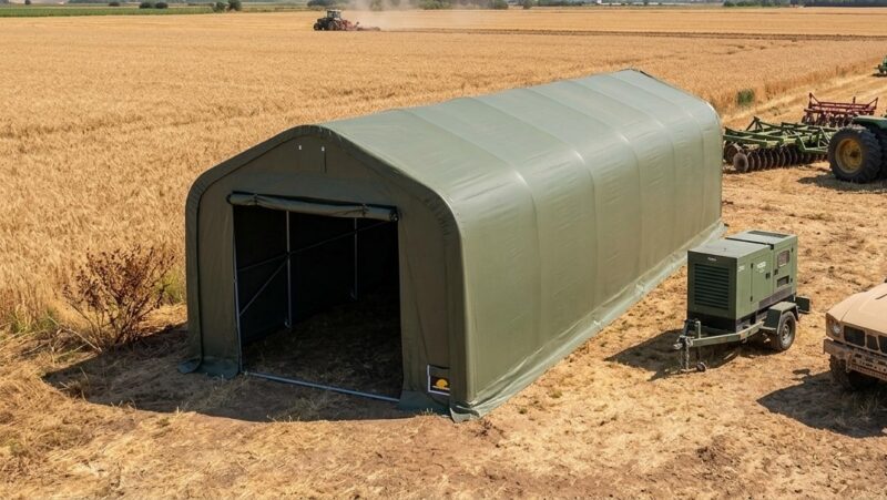 PVC laotelk 5,5x15m kerghall ajutine laopind ja PVC hall