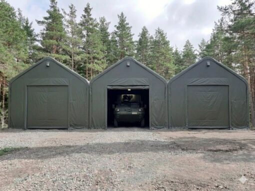 PVC laotelk 5x15m kerghall ja militaar telk ajutiseks ladustamiseks ja varjualuseks