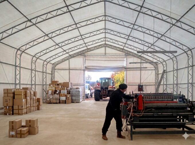 PVC viilhall 12x18m lao- ja tootmishall 216m2