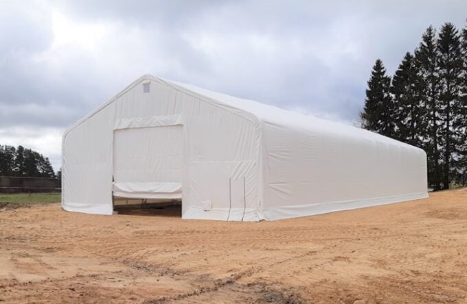 PVC viilhall 12x48m – vastupidav PVC konstruktsiooniga tootmis- ja laohoone