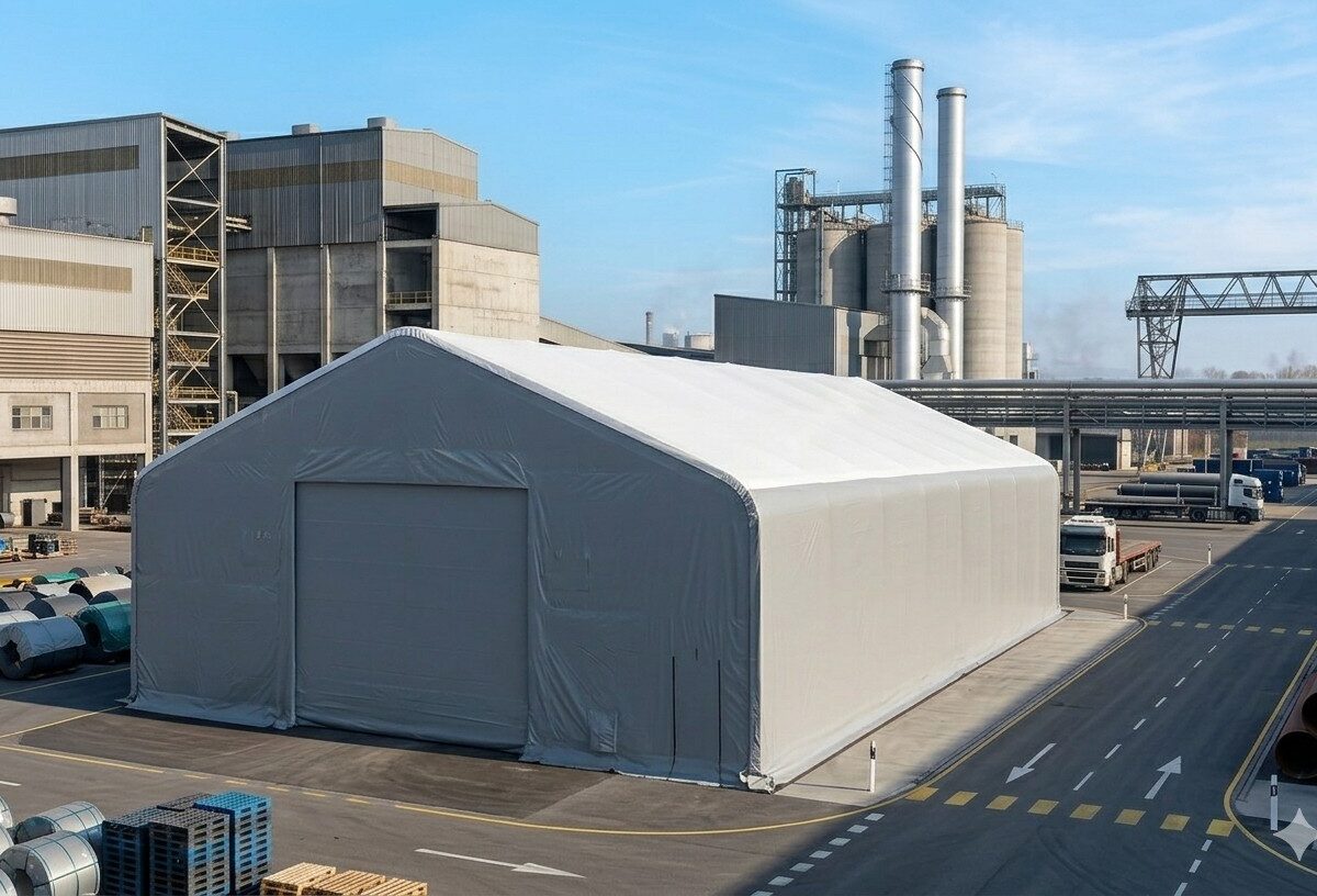 PVC viilhall 30x15m tööstuslik hall lao- ja tootmispinnaks