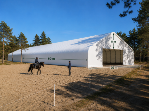 20x60m PVC ratsahall hobustele ja ratsatreeninguks Eestis